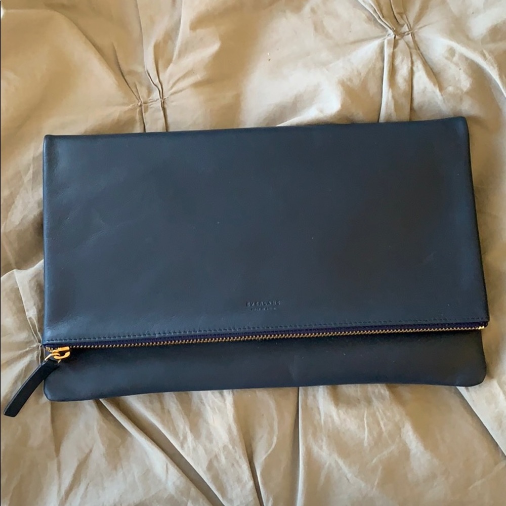 Everlane Navy Clutch NEW
